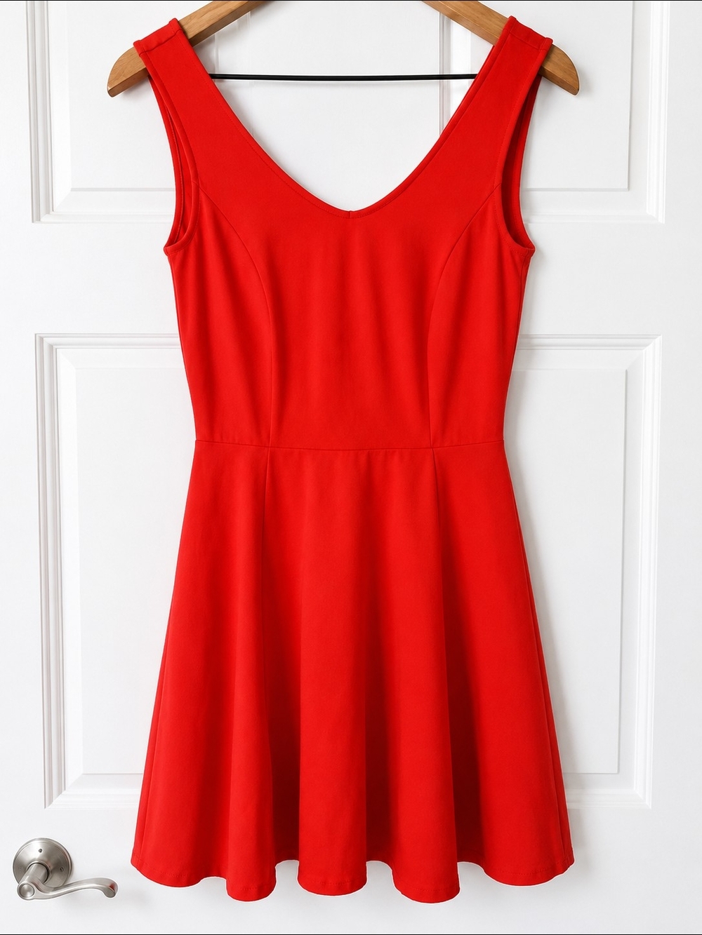 Cynthia Rowley Red Scoop-Neck Skater Dress
